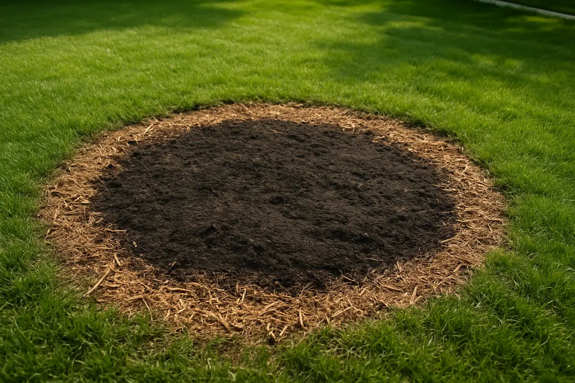After stump grinding — clean, level ground